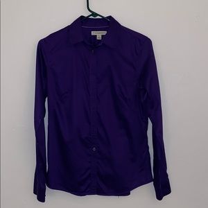 Banana Republic purple button down shirt size 6